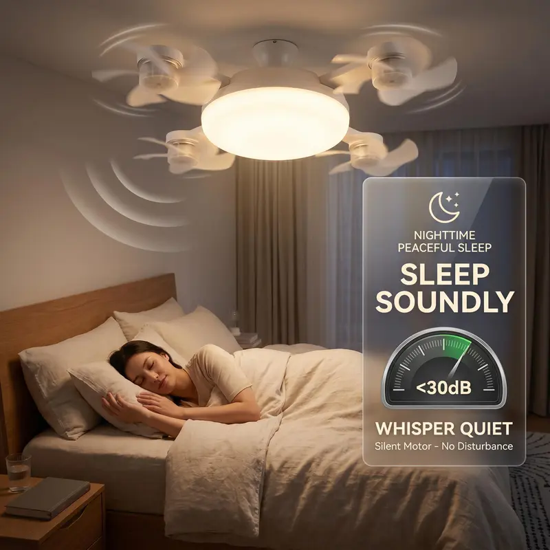 ๐2026 Upgraded E27 Ceiling Fan Light โ 2-in-1 LED Light & Quiet Cooling Fan with Remote Control๐จ