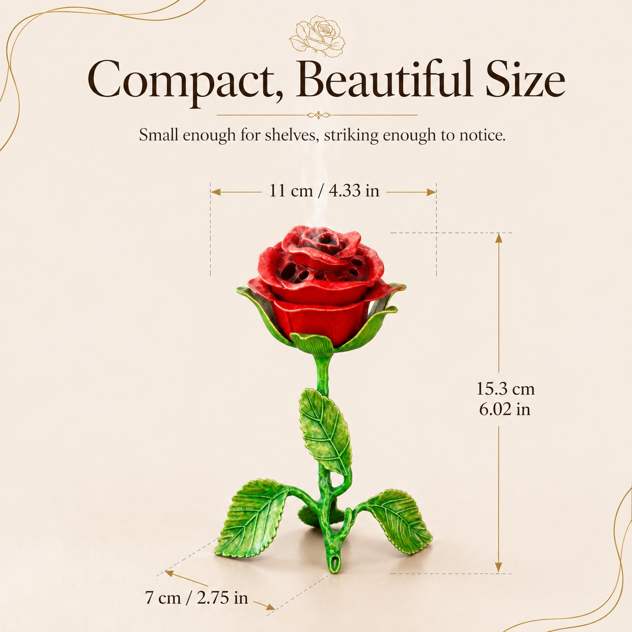 š„LAST DAY 50% OFF - š¹šVintage Rose Incense Burner(āØBuy 2 Free Shipping)