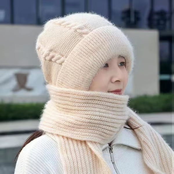 đMulti-Use Knitted Built-In Hood Scarf for Women