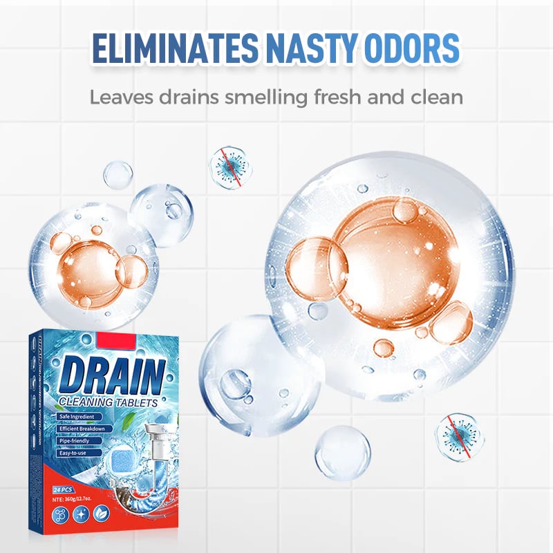 ✨ BUY MORE SAVE MORE! 🚰 Pipe Unclogging Tablets – Fast-Acting Blockage Remover – Safe for pipes, removes hair & grease – no damage to plumbing 🔧