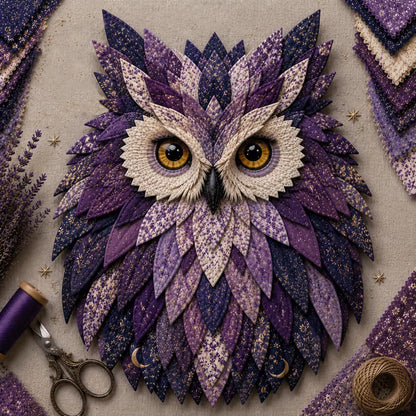 💥 LAST DAY 49% OFF - 🦉 Layered Fabric Owl Wall Art DIY Kit – Relaxing Craft, Beautiful Results (📦Buy 2 Free Shipping)