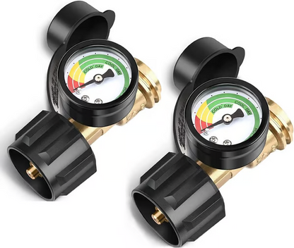 Universal Propane Tank Gauge for 5-40 Pound LP Tanks | Gas Level Indicator for Grill, Heater, RV Camper, QCC1/Type 1 Connection