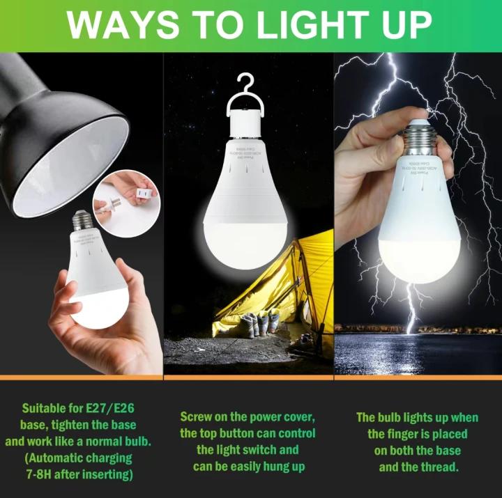 3-Pack / 6-Pack Rechargeable Emergency Light Bulbs 💡