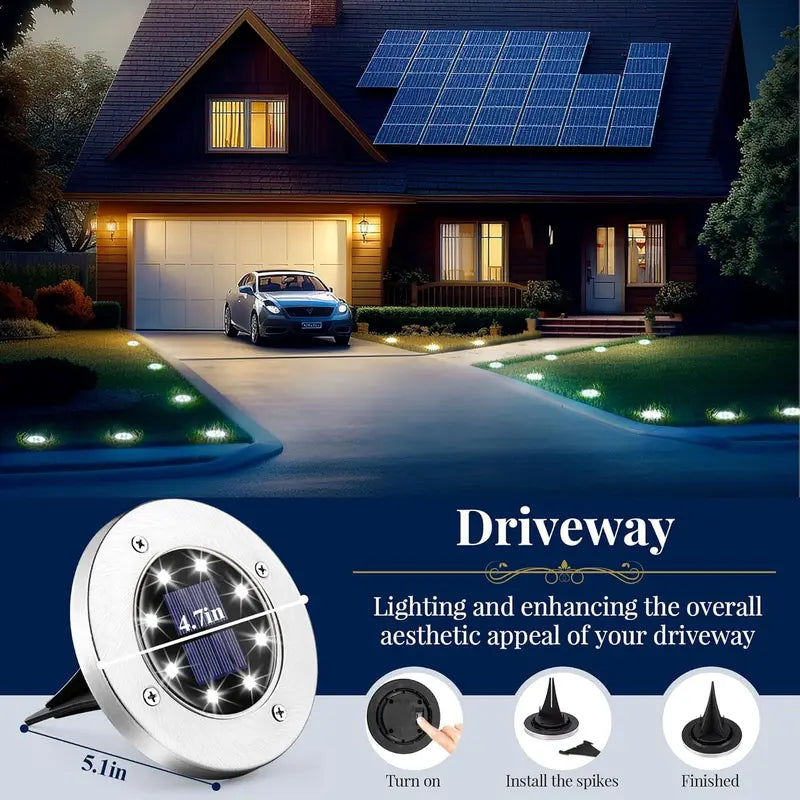 Solar Lights for Outside,12 Pack Solar Lights Outdoor Waterproof