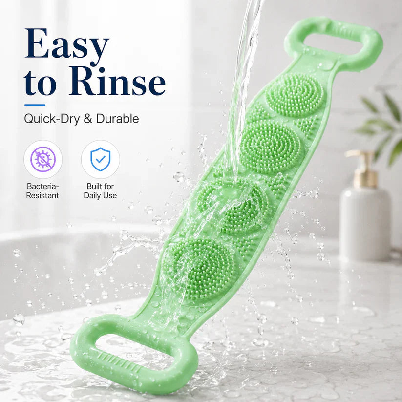 🚿 Double-Sided Silicone Back Scrubber – Long Exfoliating Bath Brush