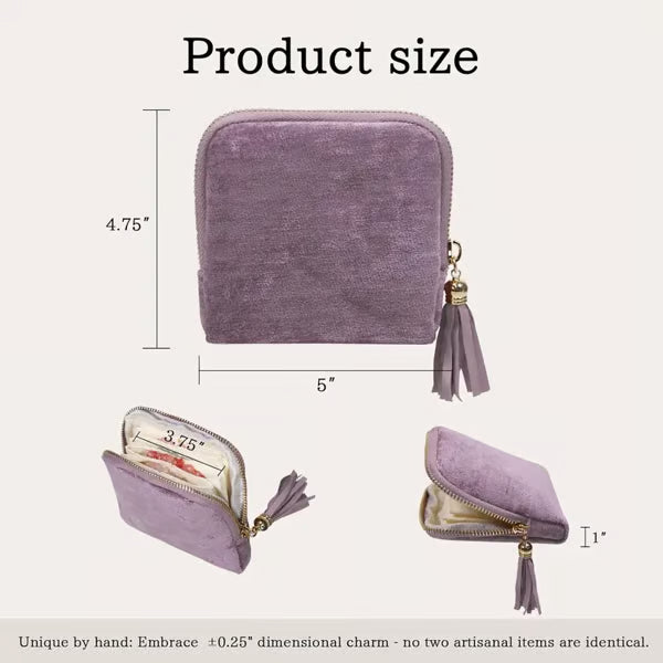 Jewelry zippered pocket case Travel Jewelry Bag Portable Organizer