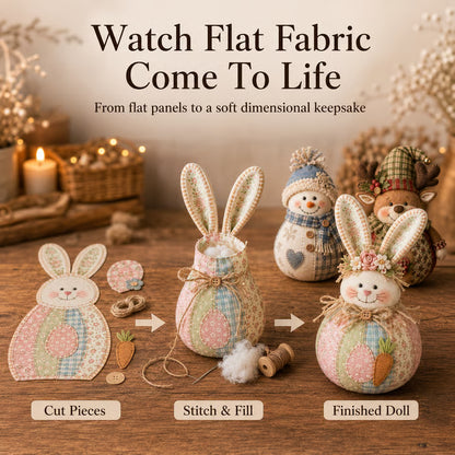 DIY Patchwork Fabric Character Doll Kit