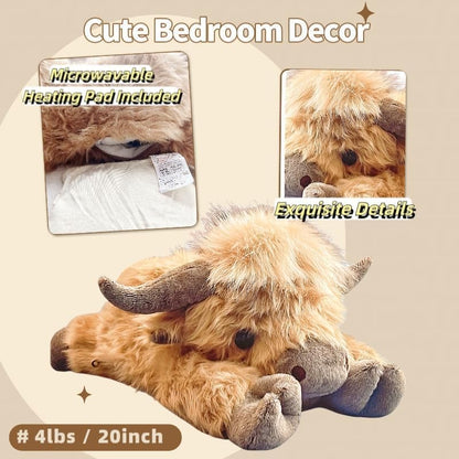 🔥Christmas New Gift Toy🐂🎁Cute Cartoon Highland Cow Cuddly Toy