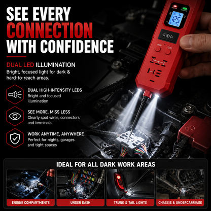 🚗3-in-1 Automotive Power Circuit Probe & Relay Tester – 12V/24V Electrical Diagnostic Tool