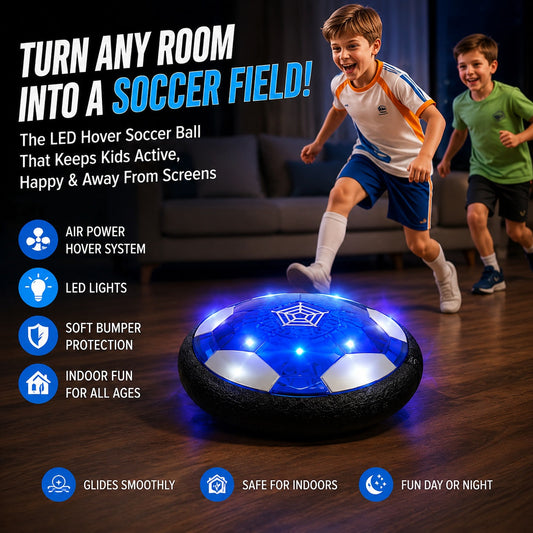 ⚽ Turn Any Room Into A Soccer Field! The LED Hover Soccer Ball That Keeps Kids Active, Entertained & Away From Screens