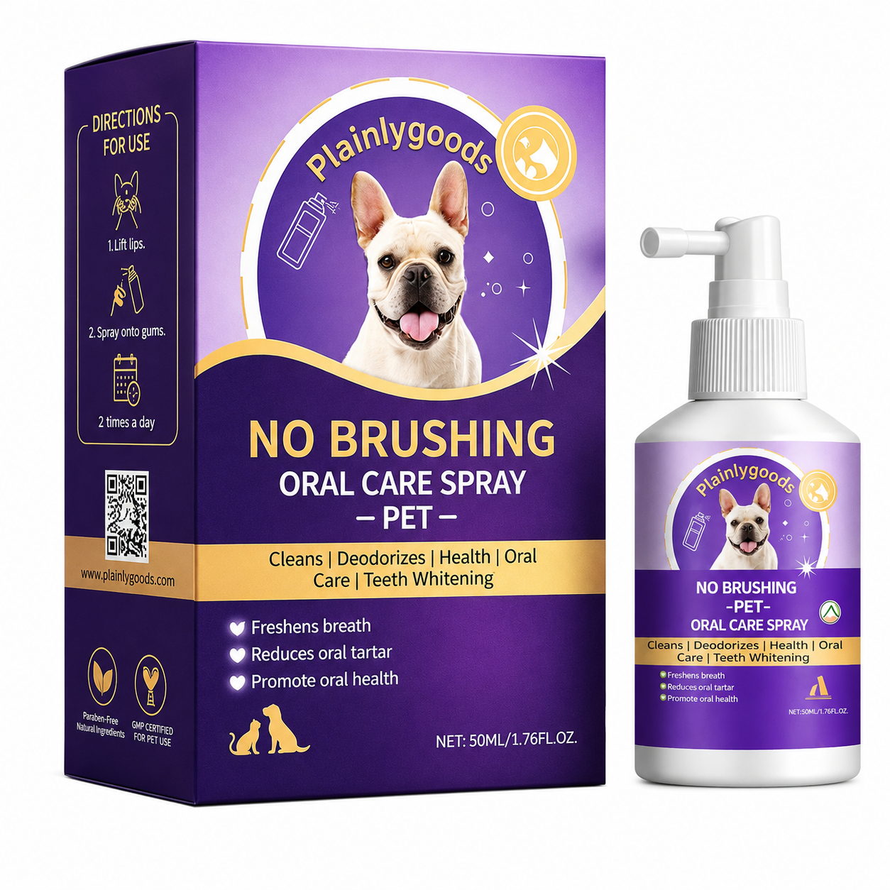Plainlygoods™ 🍃No-Brushing Oral Care Spray for Dogs & Cats