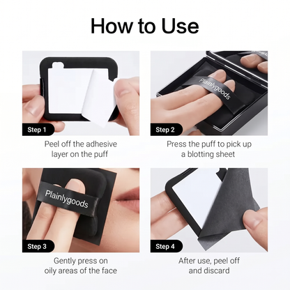 Plainlygoods Black Magnet Oil Blotting Setting Sheet—Keep Makeup Fresh
