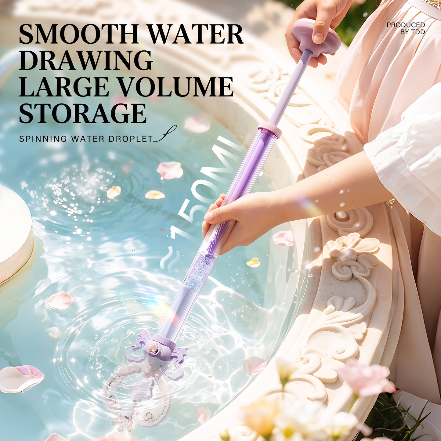 Plainlygoods Magic Spiral Water Wand – 2-in-1 Rotating Spray Water Blaster for Kids