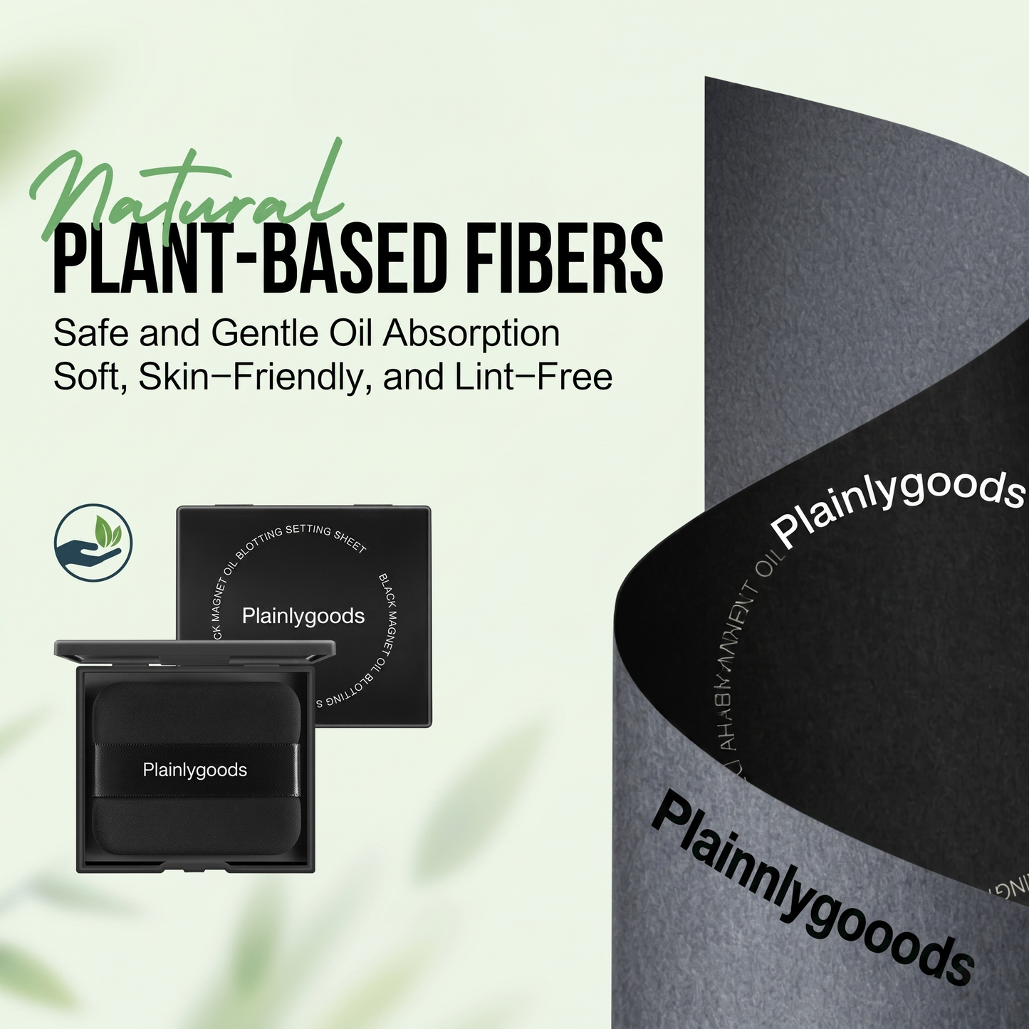 Plainlygoods Black Magnet Oil Blotting Setting Sheet—Keep Makeup Fresh