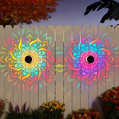Solar Mandala Wall Light | Outdoor Garden Fence Projector Lamp 🪐🌌