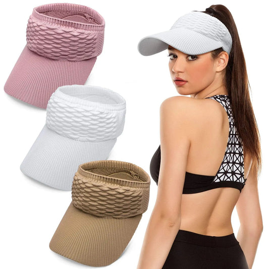 Women’s Open-Top Breathable UV-Protection High-Ponytail Sun Visor