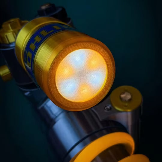 🎁Father's Day Limited Sale🔥Ohlins Inspired Suspension Shock Absorber Lamp - Adjustable LED Light for Gamers & Car Enthusiasts