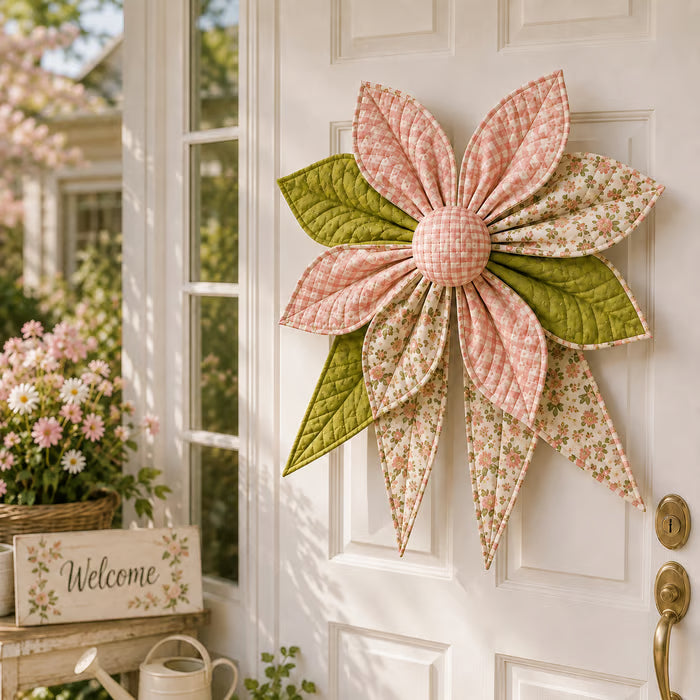 🎀 Oversized Quilted Bow Sewing Kit | Coordinated Printed Fabrics, Soft Batting, Pre-Designed Templates & Complete Supplies for a Full 23–25 in Statement Bow 🍁✨