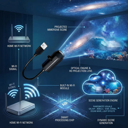Smart Holographic Star & Ocean 5D Projector