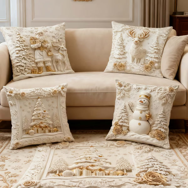 🏆 50K+ SOLD! 🎄 Luxury Christmas Style Pillow Cover – Machine Washable, Wrinkle-Resistant, Durable, Perfect for Living Room, Bedroom, Office & More 🛋️✨